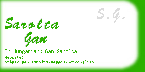 sarolta gan business card